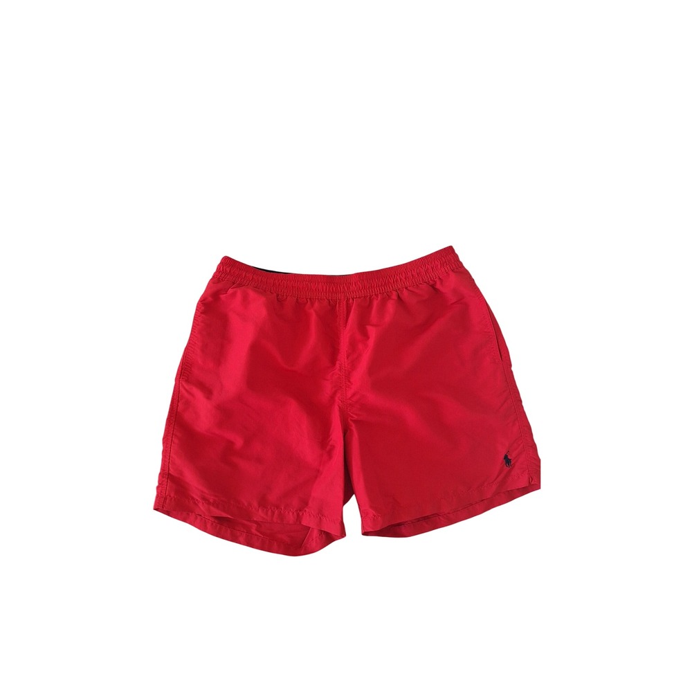 Polo Ralph Lauren Mens Red Swim Trunks Mesh Lined Pony Logo Size XL